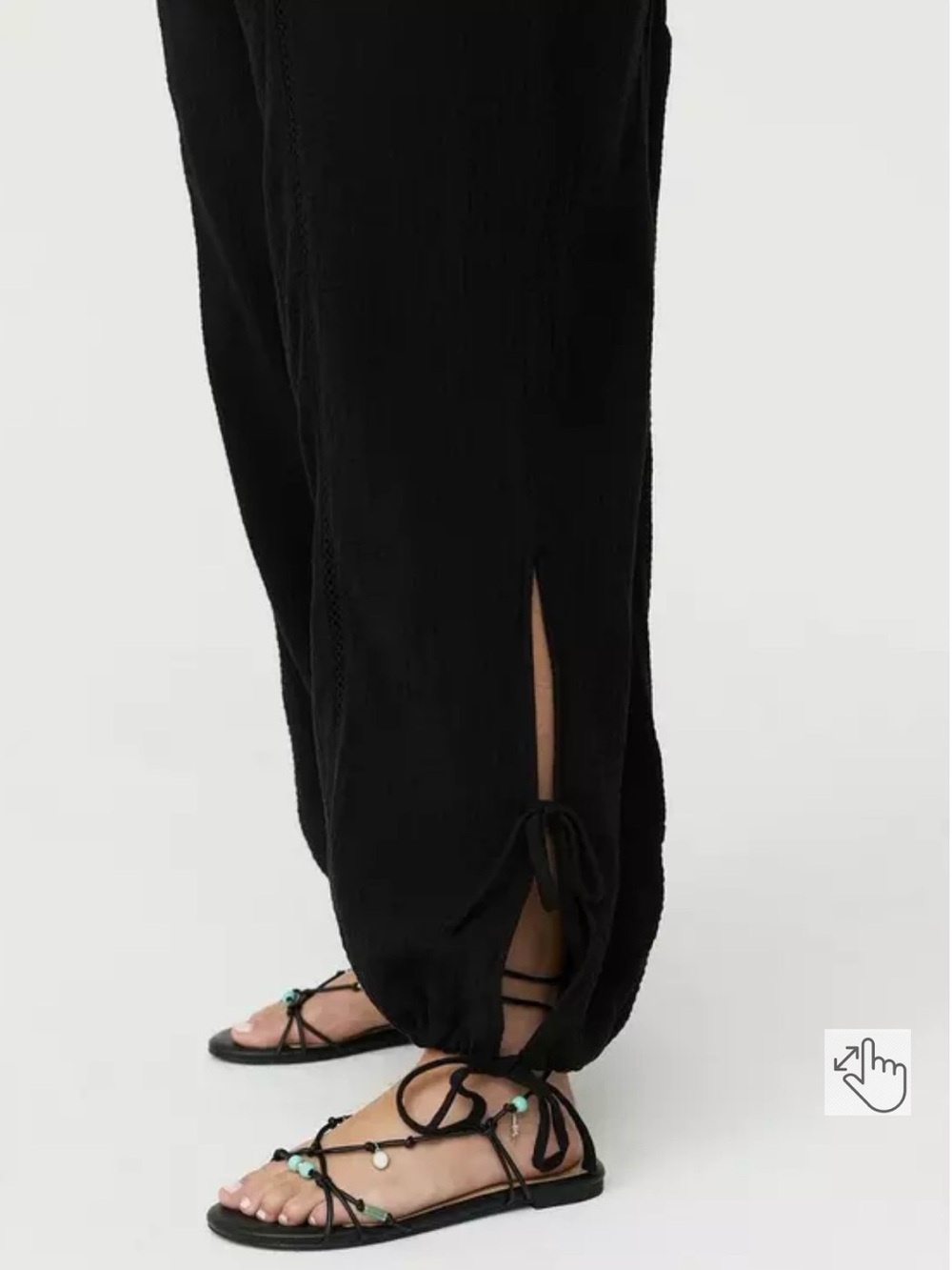 Torrid Black High Rise Drawstring Jogger Pants Size 1 - Picture 3 of 5